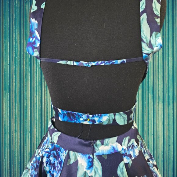 Rachel Allan Short - 4486 Two-Piece Floral Off Shoulder Dress main image 0